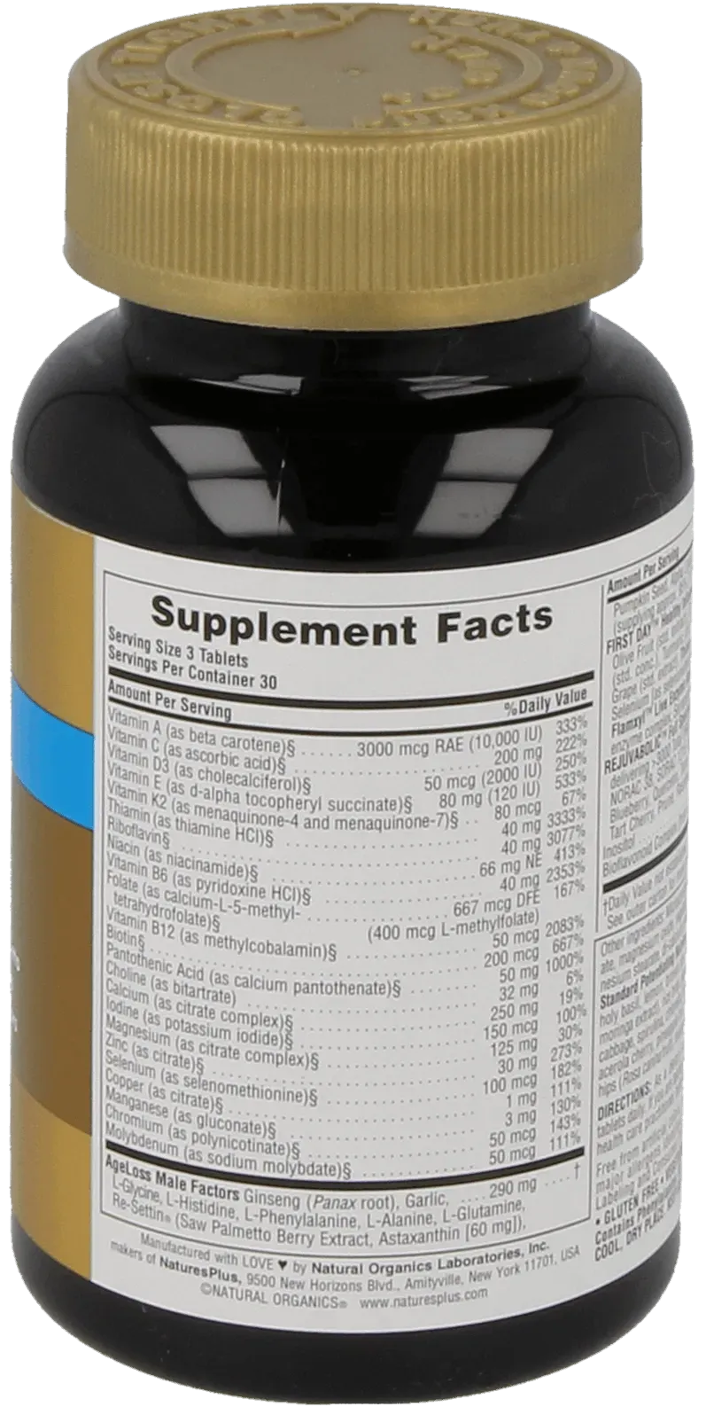 AgeLoss Men's Multi - 90 Tablets - Image 2