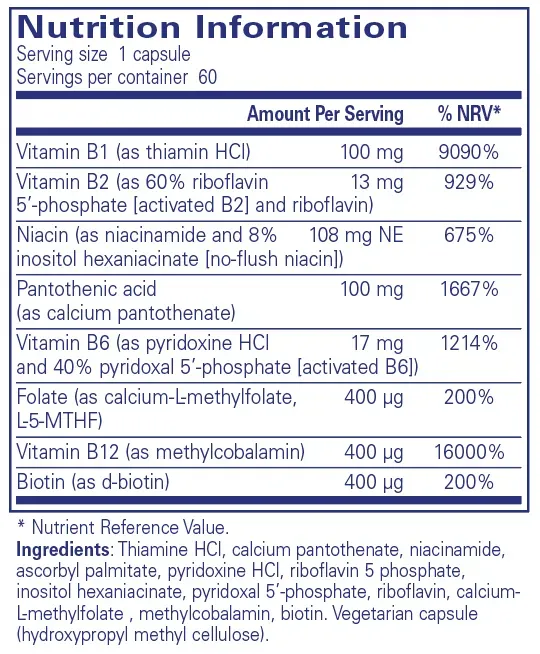 B-Complex Plus - 60 capsules - Image 2